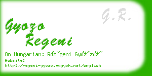 gyozo regeni business card